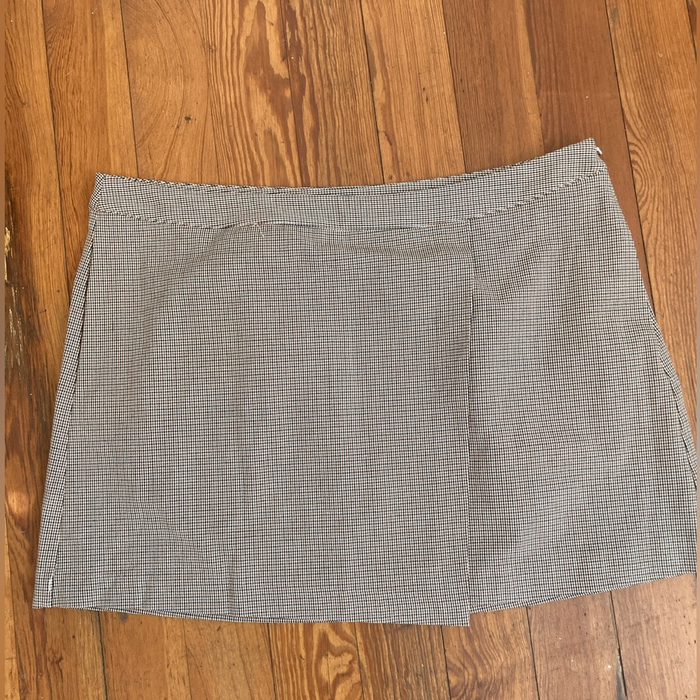 A New Day Plaid Brown Skirt 18